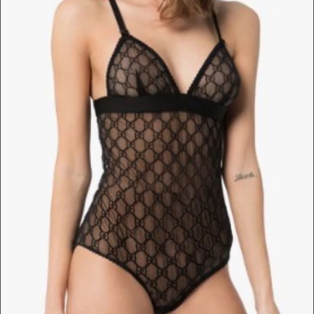 GG Embroidered Bodysuit